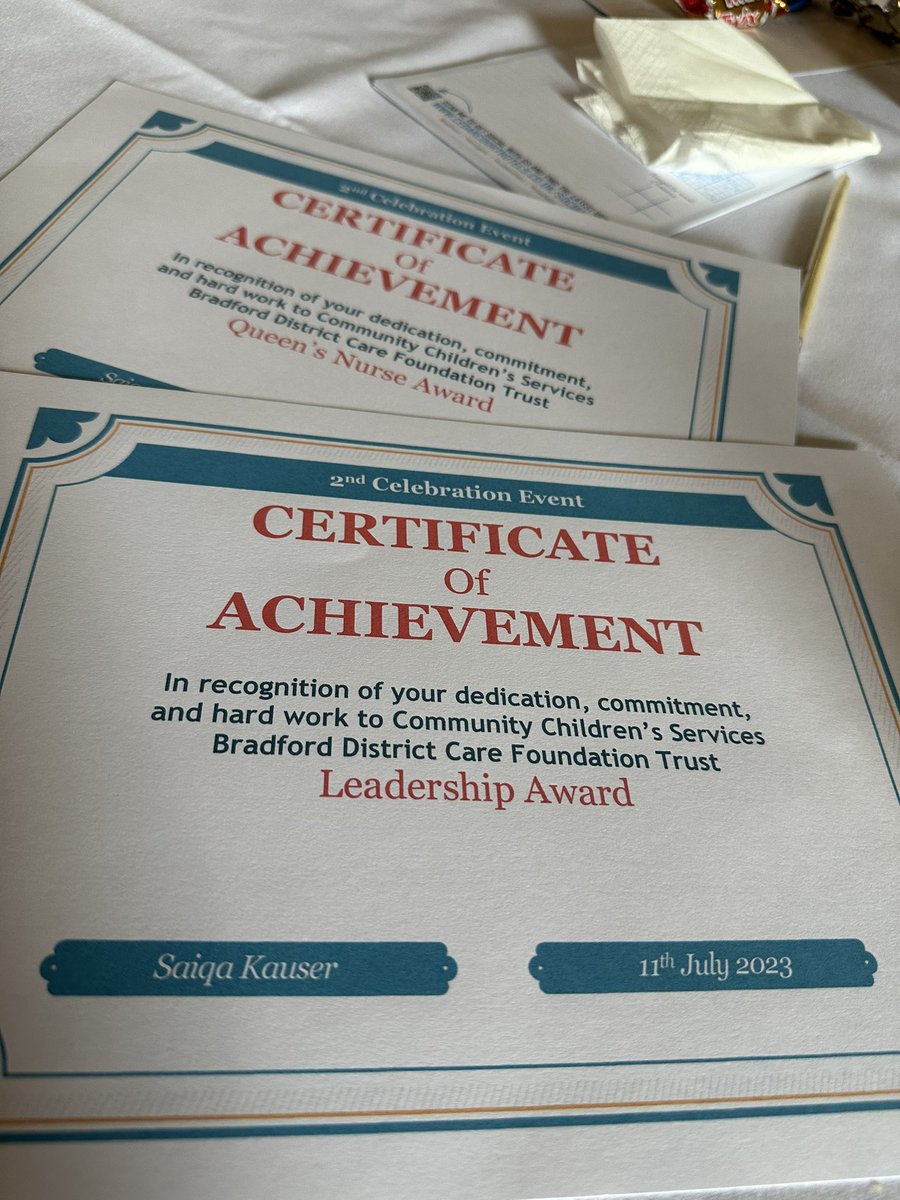Children’s Services Celebration event. When you don’t expect one but receive two certificates 😊 <a href="/PNABDCFT/">Professional Nurse Advocates BDCFT</a> <a href="/CommunityChild7/">BDCFT Childrens Services</a> <a href="/TheQNI/">The Queen's Nursing Institute</a>