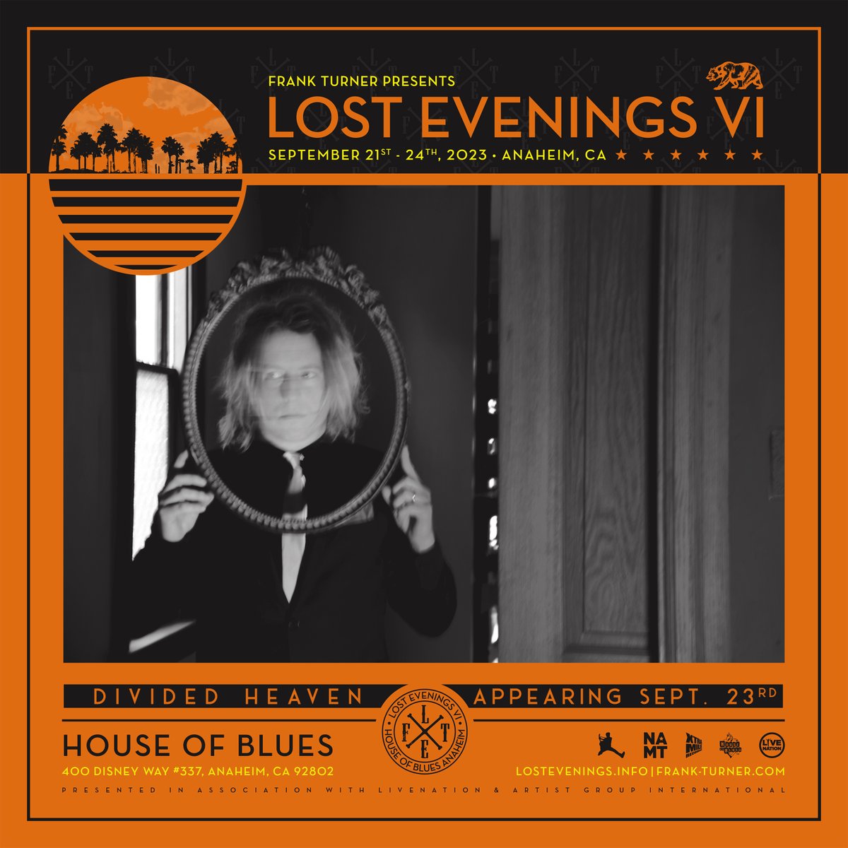 AFrecordsPGH's tweet photo. JUST ANNOUNCED! @DividedHeaven &amp; @RebuilderBoston will be joining the festivities at @frankturner's Lost Evenings VI on Sept. 23rd &amp; 24th, respectively!

As of now, Lost Evenings VI is all SOLD OUT, but keep your eyes peeled for any updates/news at https://t.co/mfeNScATXT https://t.co/rj8u94VANp