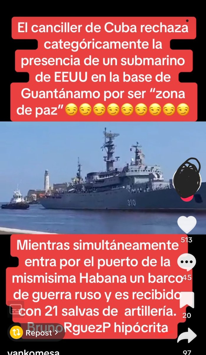 NewWorldCrypto4's tweet photo. @WallStreetSilv RUSSIAN SHIP JUST ENTER CUBA .🫣🫣🫣🫣🫣 https://t.co/Jg04mWYhTF