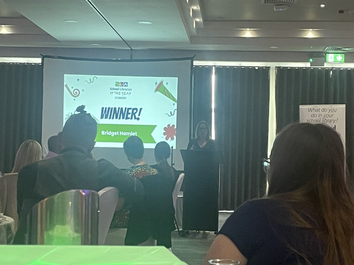 MissChatley's tweet photo. Huge congratulations to @HamletBridget on becoming this year’s Secondary School Librarian of the Year!!! 🎉 https://t.co/RFO8tnaF0w