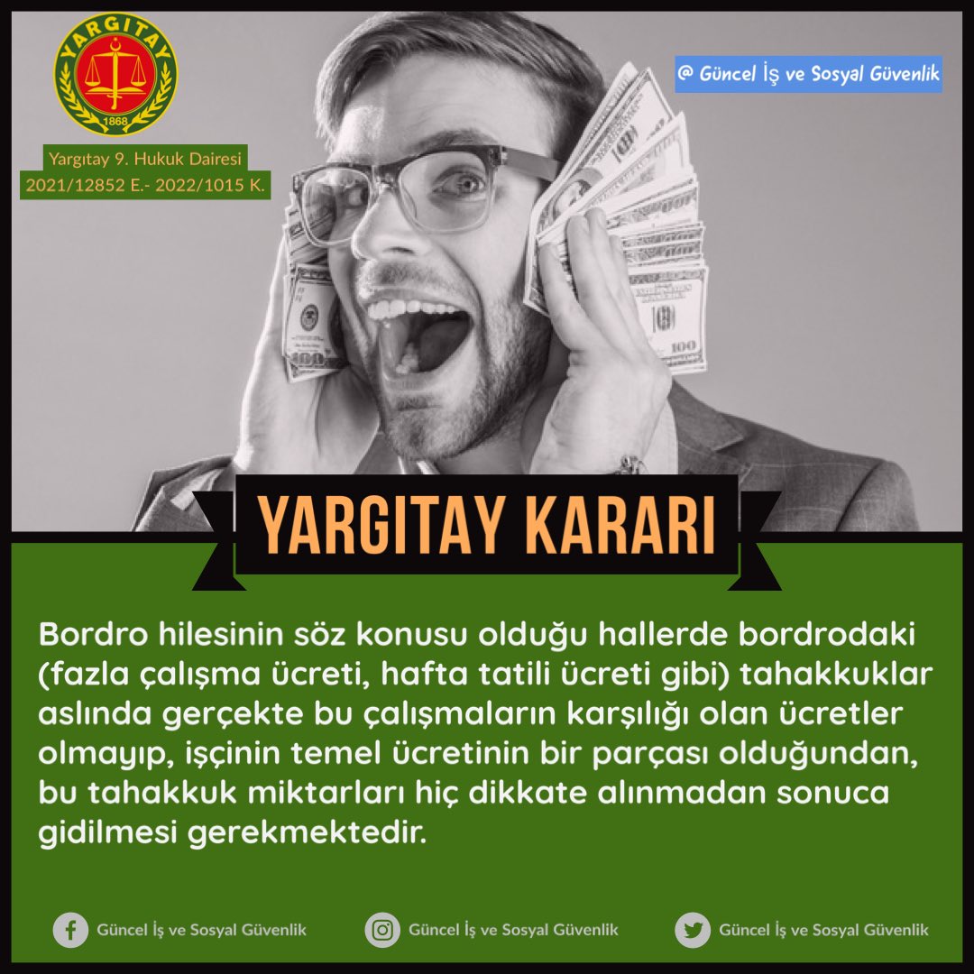 Gncl_is_sosyal's tweet photo. 📌#hukuk #is #keşfetteyiz #kesfet #keşfet #tazminat #kıdemtazminatı #inşaat #yargıtay #hizmet #işkazası #asgariücret #maaş #mevzuat #işveren #işçi #işçihakları #isyeri #isguzmanı #işkanunu #işsağlığı #insankaynaklari #mobbing #çocuk #eğitim #muhasebeci #eyt #ipc #_ipc https://t.co/KV9UfeVfel