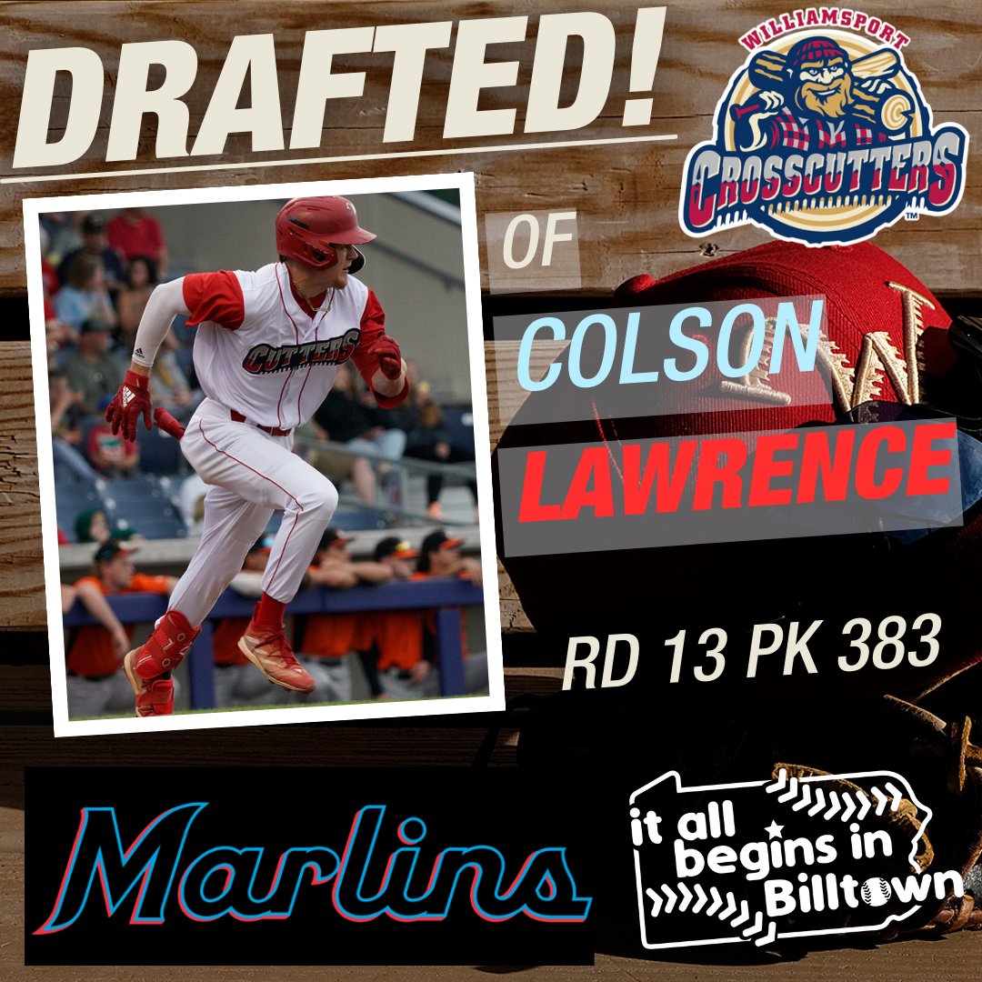🚨🚨🚨DRAFTED🚨🚨🚨

With the 383rd Pick (13th Round) of the 2023 <a href="/MLBDraft/">MLB Draft</a>, the <a href="/Marlins/">Miami Marlins</a> select Crosscutters OF Colson Lawrence!

Lawrence is the sixth Cutters player and the fourth from our 2023 squad selected this year.

#ItAllBeginsInBilltown