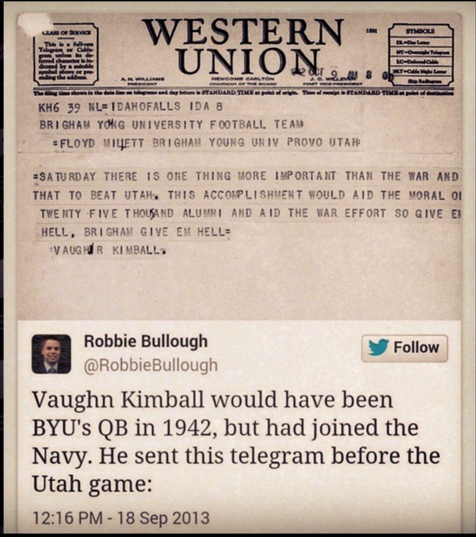 PaulCherrington's tweet photo. #GiveEmHellBrigham #GEHB https://t.co/b1qoLER1A3
