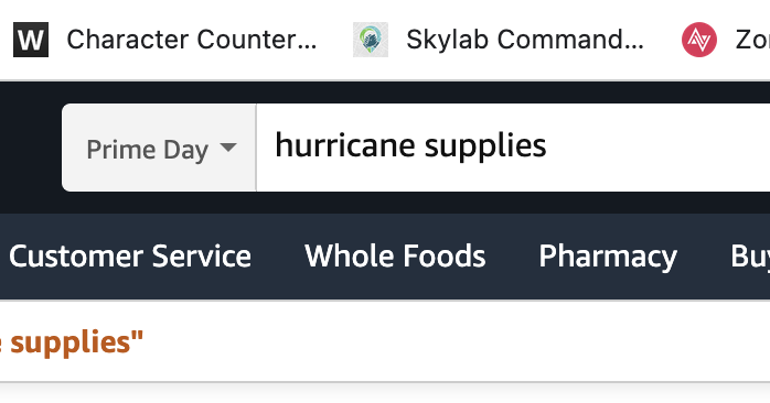 localrelief's tweet photo. GREAT IDEA...Use Prime Day for hurricane supplies. #amazonprimeday #primeday #amazon #hurricanesupplies #localrelief What deals have you found? https://t.co/tTUV5SoXK5