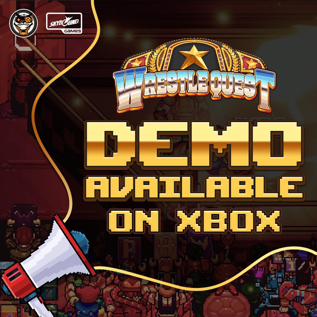Try out one of the most anticipated pro wrestling games of the year, #WrestleQuest, as part of the @ID_Xbox Demo Fest! You can demo WrestleQuest on @Xbox starting TODAY until July 17th. @megacatstudios