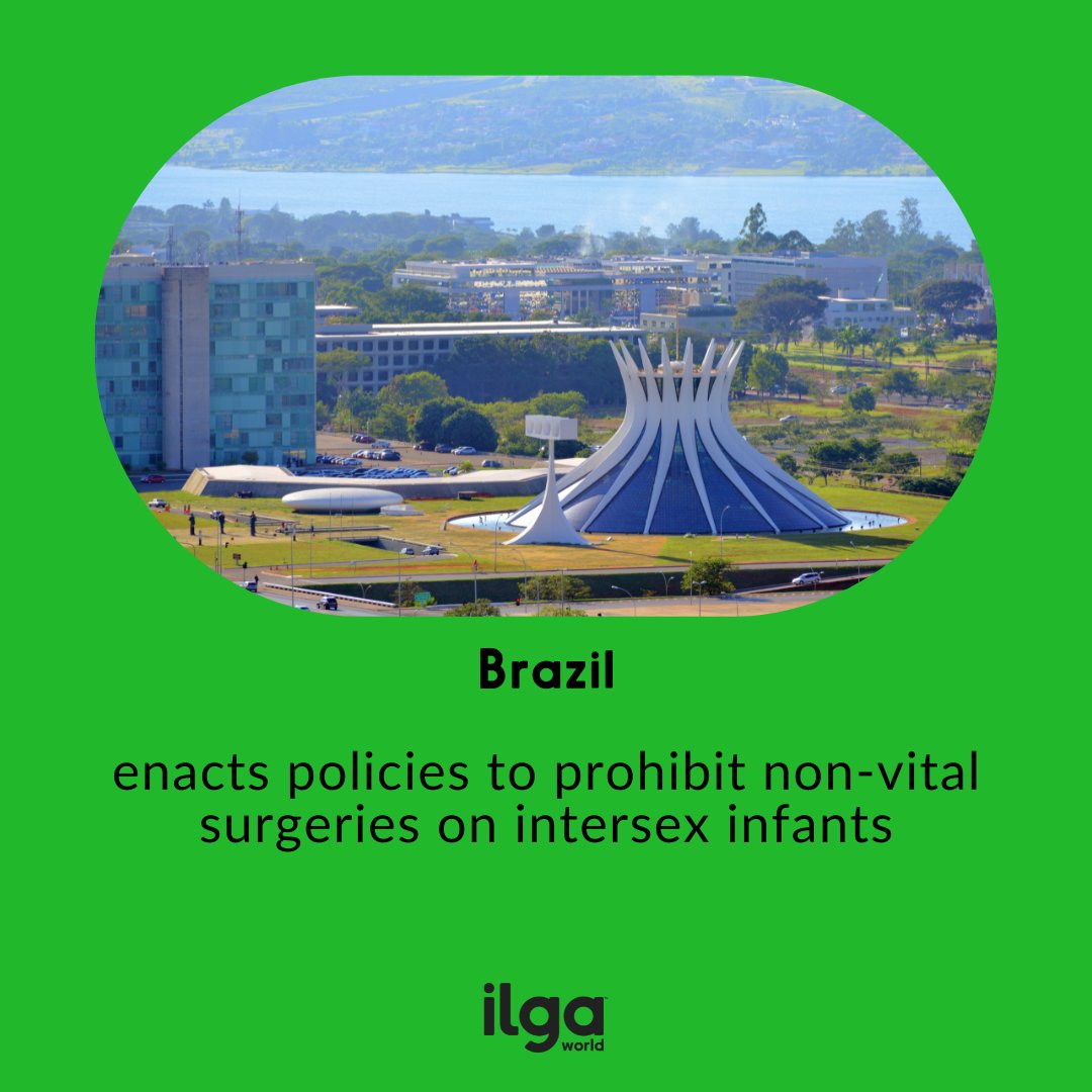 We rejoice with our intersex communities in Brazil! 💛💜 During the 17th National Health Conference, two crucial proposals were approved enacting policies to prohibit unnecessary, non-vital surgeries on intersex infants. Read more via @abraintersexo: bit.ly/46GSJvE