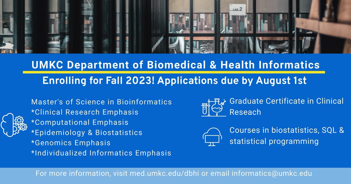 UMKC Biomedical & Health Informatics (@umkcinformatics) on Twitter photo 