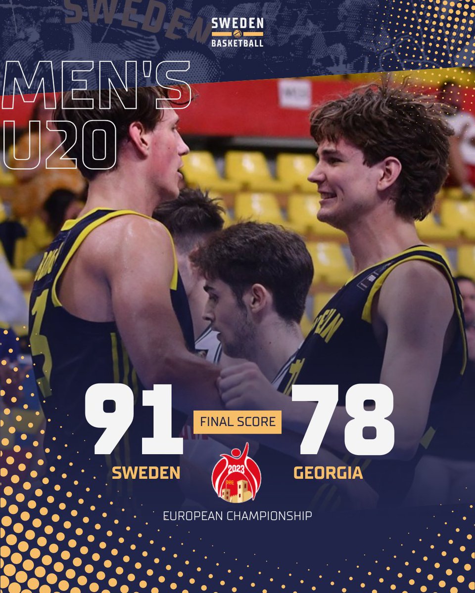 Undefeated &amp; Group Winners! 👊🙌

The Men’s U20 led for 38 minutes of the game vs. 🇬🇪, +28 at most &amp; goes 4-0 in the group phase, Great job guys! 👏

Five players score 11 points or more. William Kermoury scores a game-high 21 PTS &amp; 4 REB, Vilhelm Bodingh 18 PTS &amp; 7 REB. Max