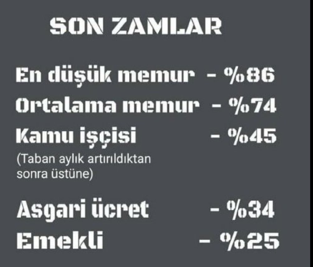 Rasyonel öneriler sunuyoruz.

Hakkımız olanı istiyoruz.

En düşük #emekli #maaş ı, en düşük #memur maaşına eşitlensin 

Aynı oran tüm #emeklilere uygulansın.

Oransal zammı olur,#seyyanen mi olur orası size kalmış.
Devlet Bahçeli
<a href="/TBMMGenelKurulu/">TBMM Genel Kurulu</a> 
<a href="/TBMMresmi/">TBMM</a> 

#TBMMdeEmekliZAManı