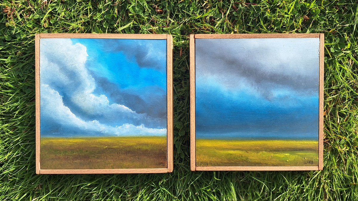 wlhaydock's tweet image. Tiny stormy paintings. Quite fitting for this week's weather. 🌧 6x6 and 5x7 inch oil on panel, available at Dun Laoghaire's Art on the Veranda 15th/16th July. #artsale #artindunlaoghaire #smallworks #orignalworks