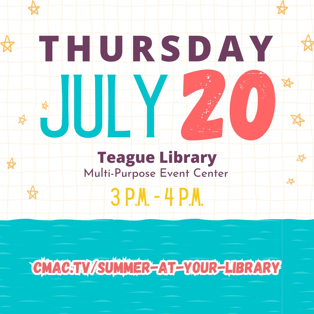 CMAC Fresno/Clovis (@cmactv) on Twitter photo 📣Exciting summer workshop for kids (ages 8-11)!🌈🌟 Turn mobile devices into movie-making machines!
THIS WEEK: Tranquillity, Politi, and Firebaugh Libraries
NEXT WEEK: Selma and Teague Libraries
✨🚀cmac.tv/summer-at-your…
#ShareYourStories #CommunityMedia #Summer <a href="/FCPL/">Fresno County Public Library</a> 📣Exciting summer workshop for kids (ages 8-11)!🌈🌟 Turn mobile devices into movie-making machines!
THIS WEEK: Tranquillity, Politi, and Firebaugh Libraries
NEXT WEEK: Selma and Teague Libraries
✨🚀cmac.tv/summer-at-your…
#ShareYourStories #CommunityMedia #Summer <a href="/FCPL/">Fresno County Public Library</a>