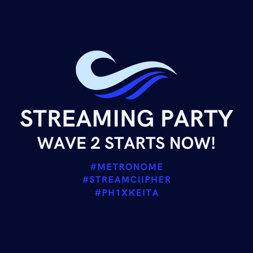 StreamCiipher's tweet photo. ๐ Dive into the music madness! ๐
๐ It's time to ride the wave of awesomeness as Wave 2 of our EPIC Streaming Party kicks off RIGHT NOW! ๐ถ๐ Don't forget to #StreamCiipher and #Metronome. https://t.co/HeSHsaS0Al