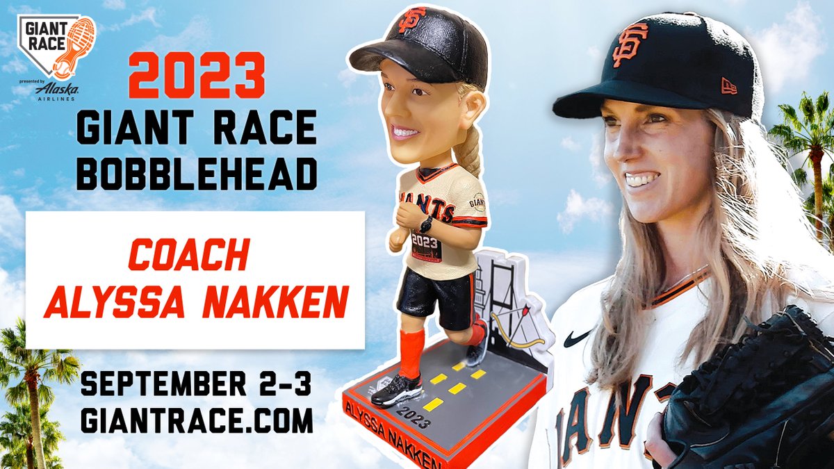 RT @StevenRissotto: The #SFGiants have announced that Alyssa Nakken will be the 2023 Giant Race Bobblehead. https://t.co/RTEvKY044r