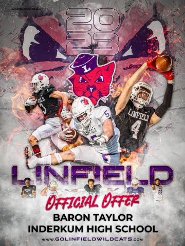 Baron Taylor (@barontaylor_) on Twitter photo I am blessed to receive my first offer to play football at Linfield University! <a href="/CoachHarris_22/">Reginald Harris</a> <a href="/CoachE916/">Eric Colvin 🏁 1%</a> <a href="/Coach_Taylor615/">Coach Taylor- CUC</a> <a href="/BrandonHuffman/">Brandon Huffman</a> <a href="/PGregorian/">Paul Gregorian</a> I am blessed to receive my first offer to play football at Linfield University! <a href="/CoachHarris_22/">Reginald Harris</a> <a href="/CoachE916/">Eric Colvin 🏁 1%</a> <a href="/Coach_Taylor615/">Coach Taylor- CUC</a> <a href="/BrandonHuffman/">Brandon Huffman</a> <a href="/PGregorian/">Paul Gregorian</a>