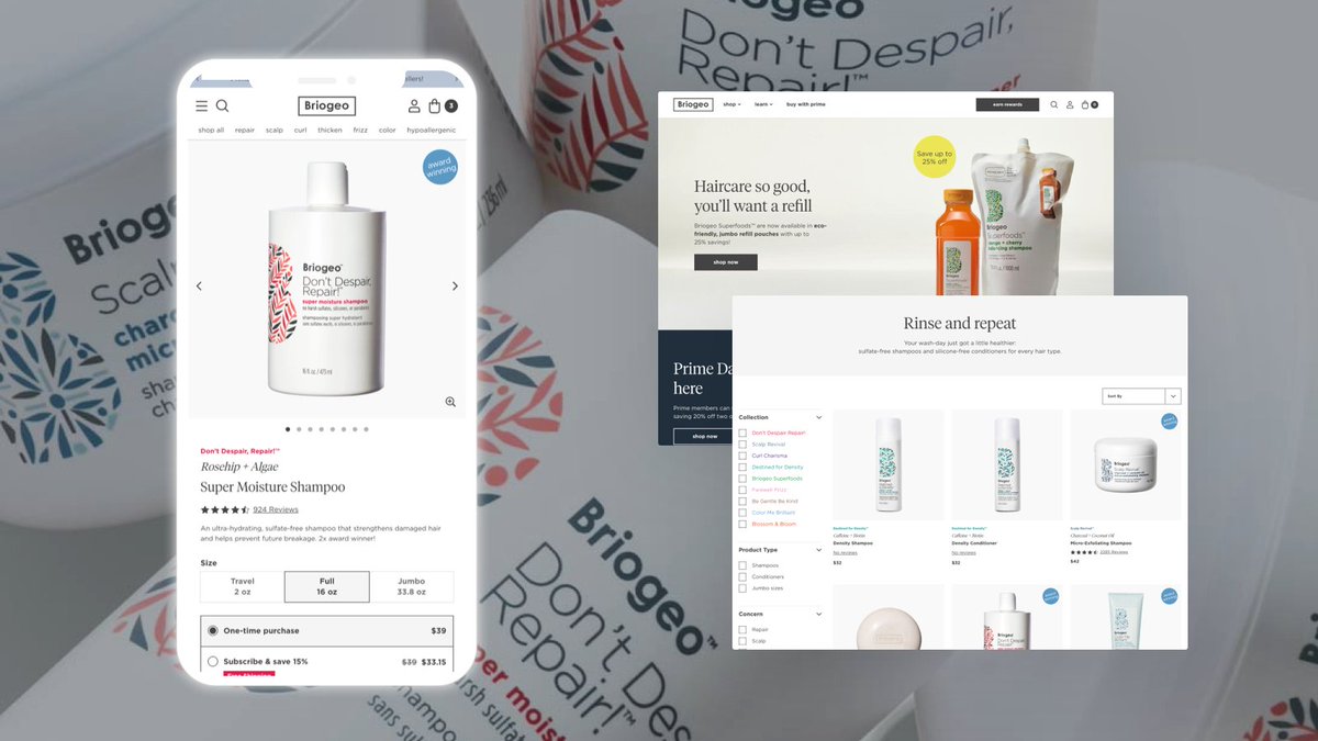 Proud of the <a href="/ehousestudio/">eHouse Studio</a> team &amp; our partners at Pack, for their work on the headless launch 🚀 of <a href="/briogeohair/">briogeohair</a>. Shoutout to the Briogeo team for letting us be a part of this project. 

Read more in the case study!
hubs.li/Q01XkhkK0