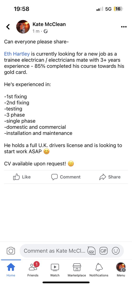 Can everyone please retweet/share this - my boyfriend is currently out of work and is looking for a new job.

I know Twitter can work in wonderful ways so would really appreciate the support to see if we can find him a new role🫶🏽 <a href="/Ethh___/">Eth</a>