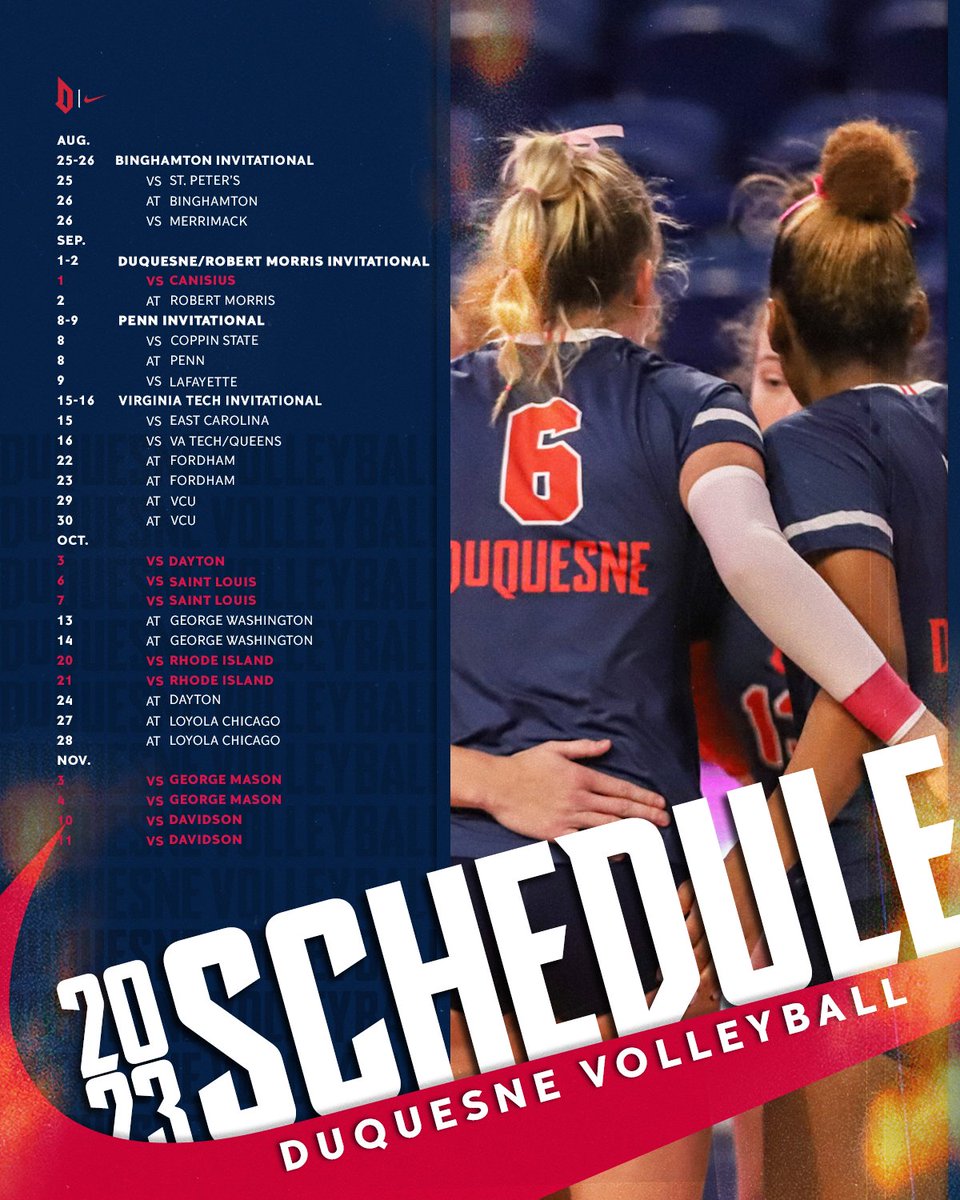 🚨 𝟐𝟎𝟐𝟑 𝐒𝐂𝐇𝐄𝐃𝐔𝐋𝐄 𝐃𝐑𝐎𝐏 🚨

📅: bit.ly/3pHoXpM

#GoDukes | #A10VB