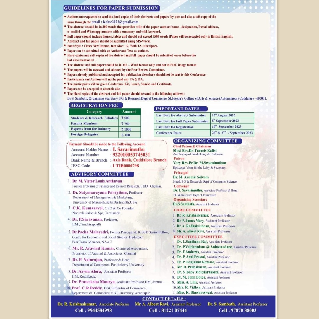 St.Joseph's College, Cuddalore tweet media