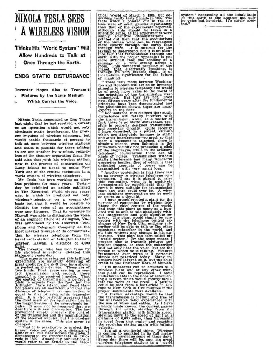 RT @engineers_feed: Nikola Tesla predicting smartphones more than 100 years ago: https://t.co/c8Zgk5N9xr