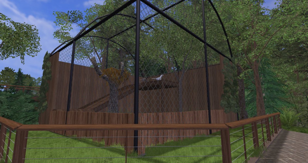 Aaronaughtics's tweet photo. Had some time after reviewing today to work on a paleo park I’ve been building for a while. Been on Zoo Tycoon 2 for over a decade and only now do I build an actual zoo. Will slowly add exhibits whenever I can and put them in this thread! https://t.co/tF1yxx4Sb1