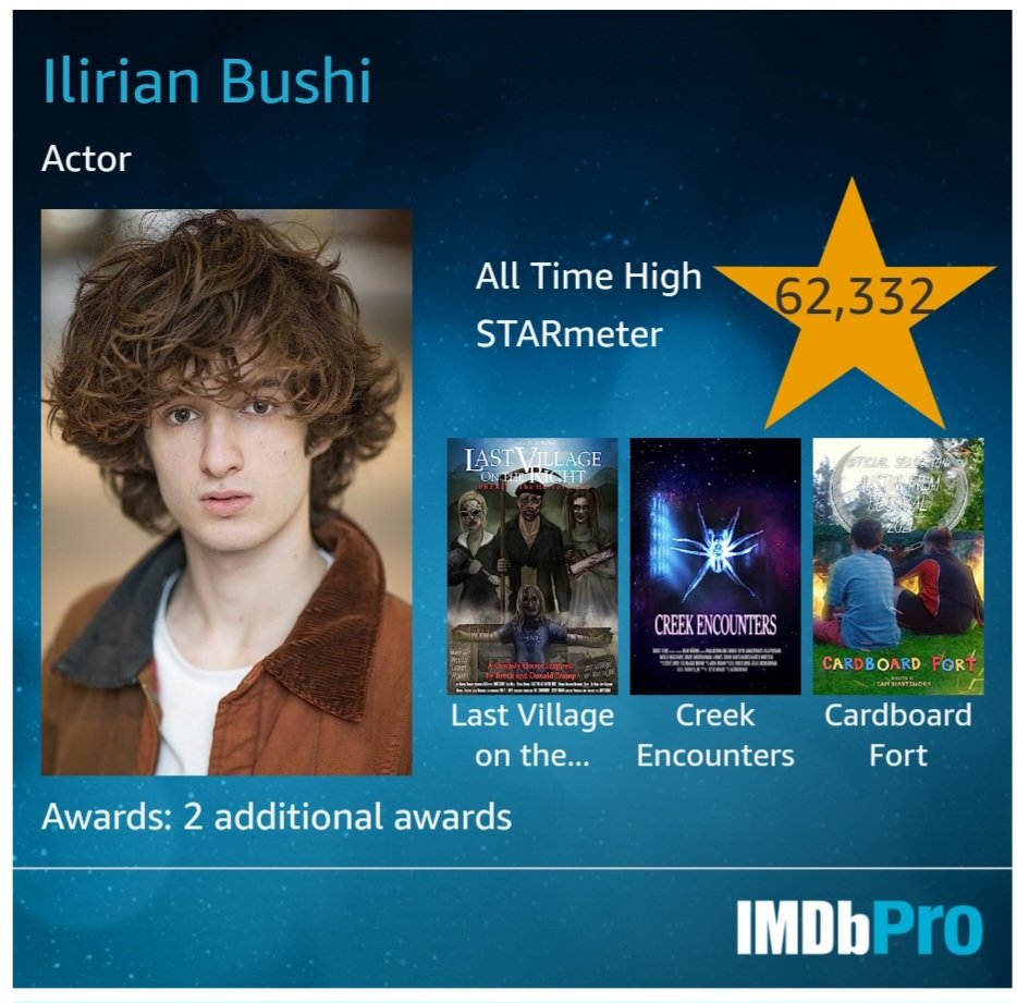 IlirianBushiAct's tweet image. Thanks for checking out my #IMDbPro #TeenActor profile.
Lots of #films currently doing well on the #FestivalCircuit #Blessed #Grateful 
pro.imdb.com/name/nm8931257
