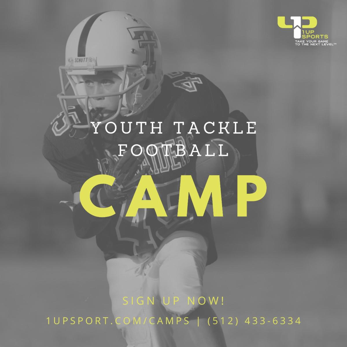 Youth Tackle Football Camp Starts Next Week! Get a head start on your Pop Warner season! 1upsport.com/camps conta.cc/3Da1gcY