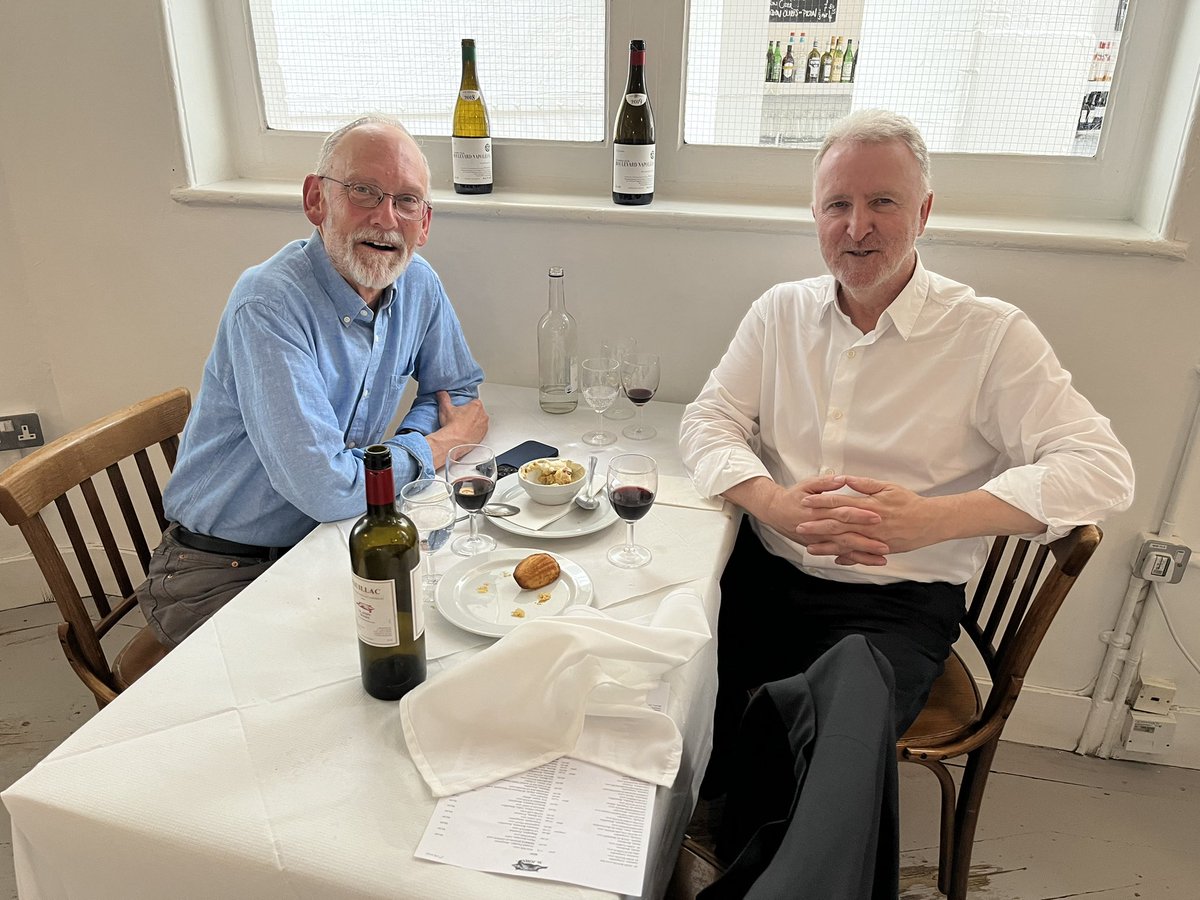 smithbarryc's tweet photo. St John is very fine place to share thoughts on food and cooking with the incomparable @Harold_McGee . Huge thanks to Trevor Gulliver for his food and wine choices https://t.co/9cHKkY5u8J