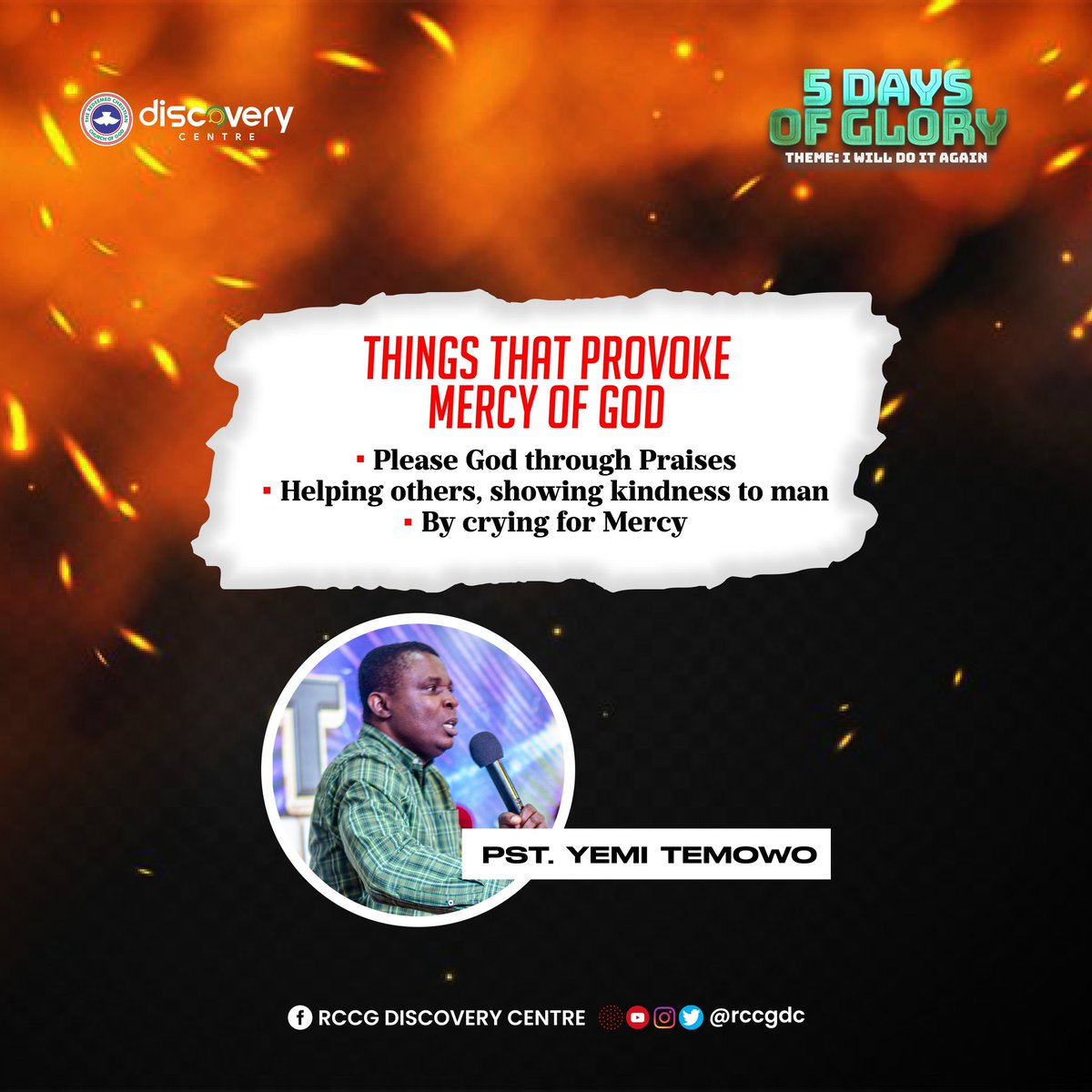 RCCGDC's tweet photo. Keywords from Day two session of 5 Days of Glory by Pastor Yemi Temowo…

#rccgdc #5daysofglory #day2 #rccgnyaya https://t.co/pLjsOVw3d1