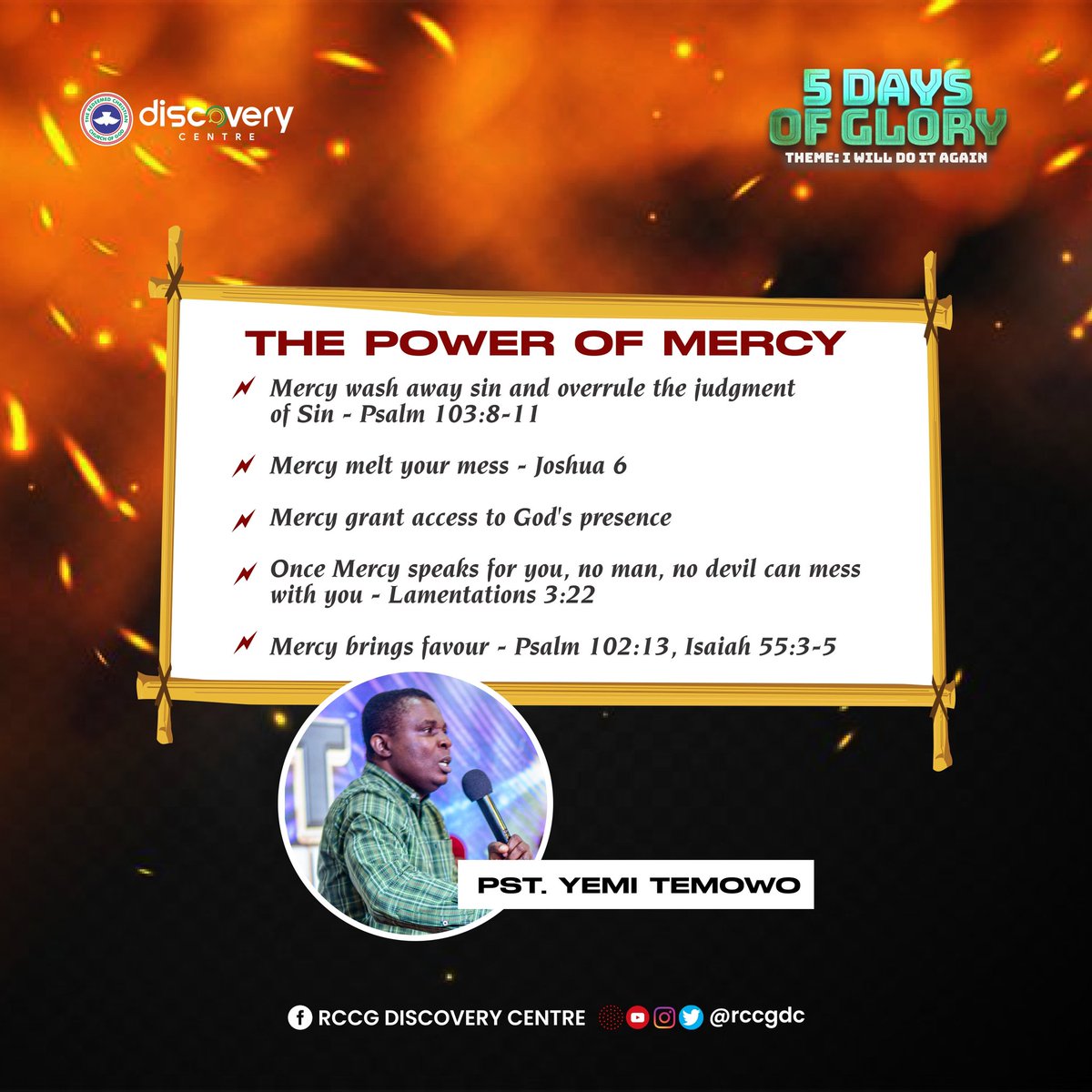 RCCGDC's tweet photo. Keywords from Day two session of 5 Days of Glory by Pastor Yemi Temowo…

#rccgdc #5daysofglory #day2 #rccgnyaya https://t.co/pLjsOVw3d1