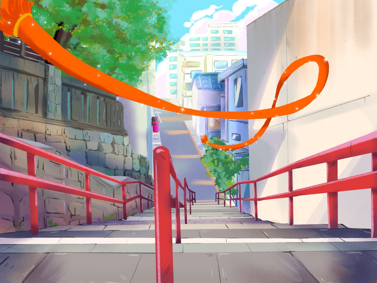 mariheal's tweet photo. My finished piece about the movie Your Name ToT Im actually proud of this one #conceptart #君の名は。 https://t.co/BThPIhFpDQ