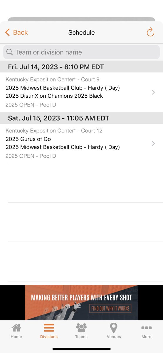 2025 Midwest Basketball Club Hardy is looking for a wing or big for Grassroots Showdown this weekend in Louisville. 
Here is schedule. DM if interested.