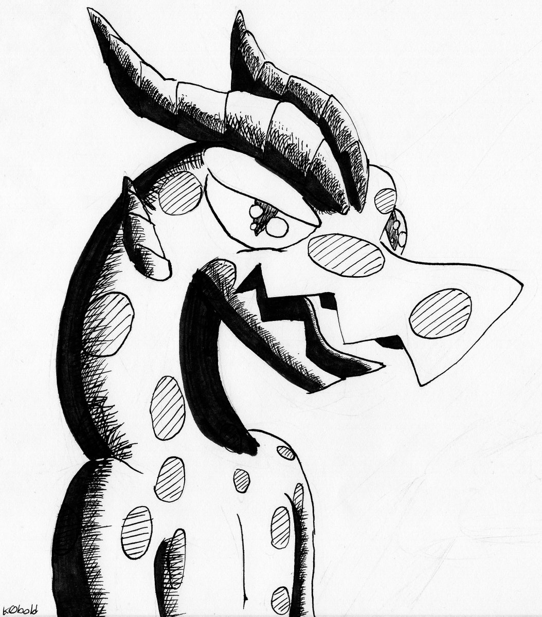 kob0ld's tweet photo. A simple bust of my kobold Rust to practice some hatching with shading.
 
Done with a saji-pen https://t.co/zuvwVClIcQ