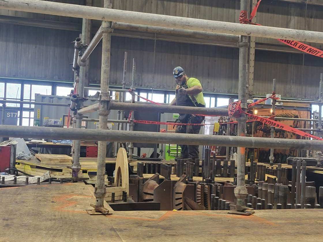 MidAmCarpenters's tweet image. #Local1693 Millwrights with Power Generation Services are working on the steam turbine at Kincaid Power Station for its spring outage. MACRC Millwrights are finest in the field when it comes to precision work! Thanks to our Assistant Safety Director Butch Sikora for the photos!