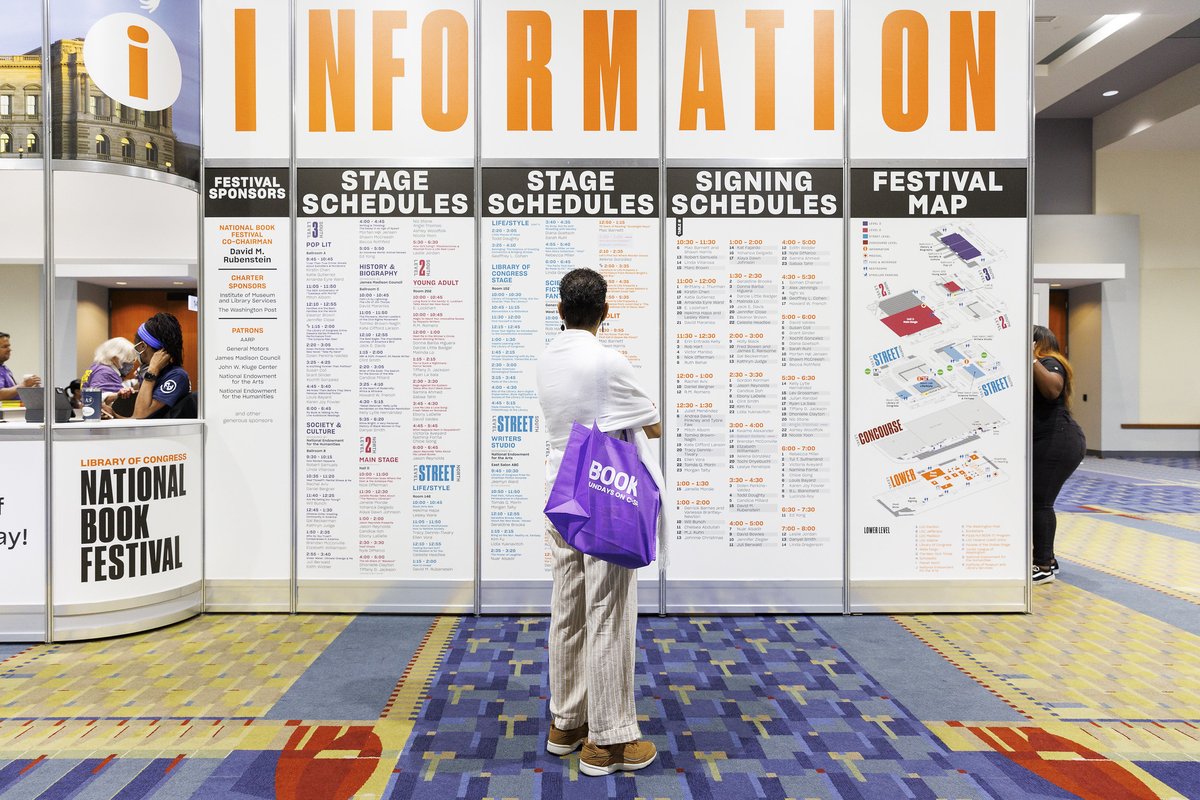 Time to plan your #NatBookFest day! The full schedule of author presentations and book signings for the 2023 National Book Festival on Saturday, Aug. 12, is live. go.loc.gov/sFkA50P8TEB