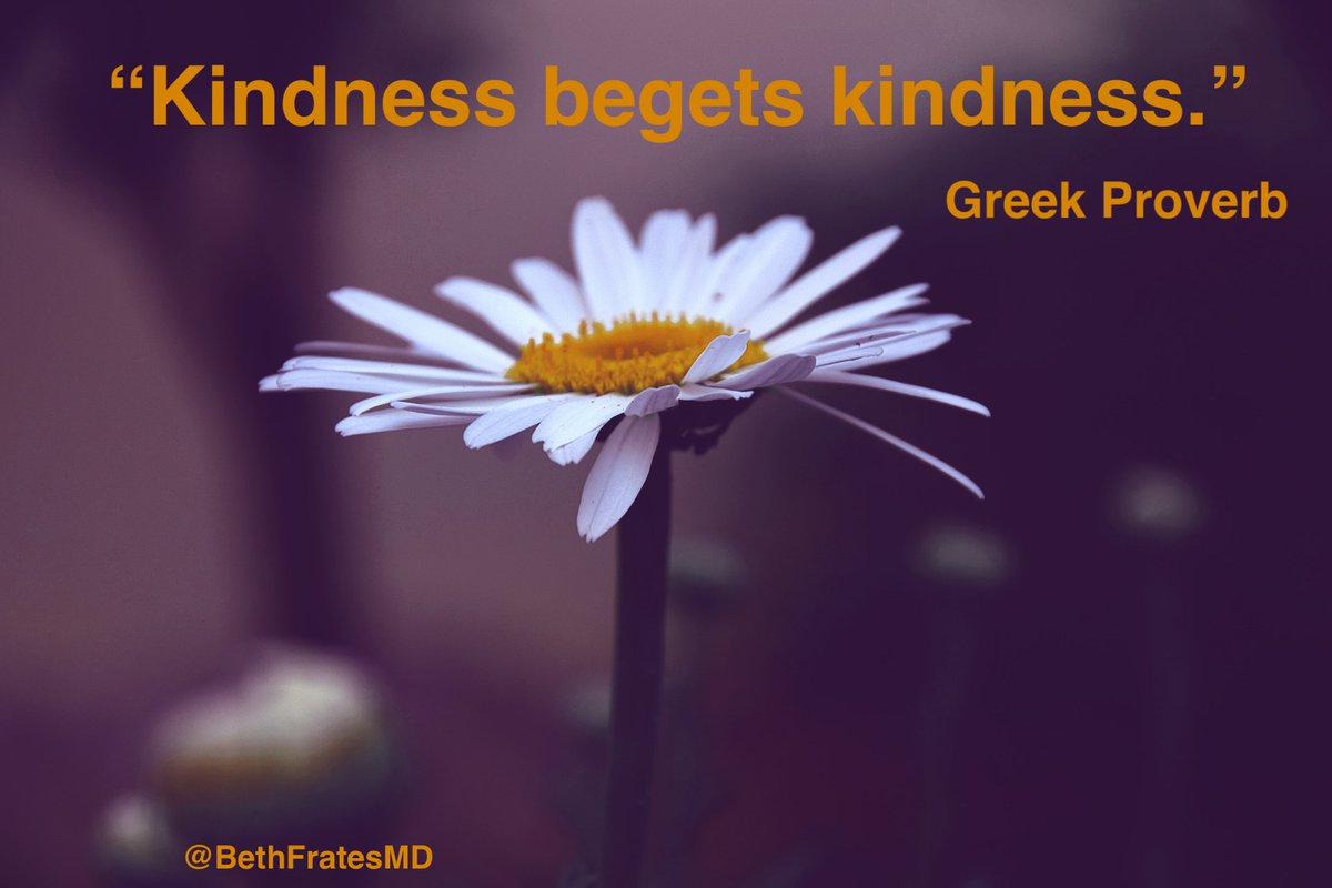 BethFratesMD's tweet photo. It costs nothing to be kind and the payback is priceless. 🙏
#TuesdayThoughts #TuesdayMotivation #BeKind https://t.co/GZsMq1RxNO