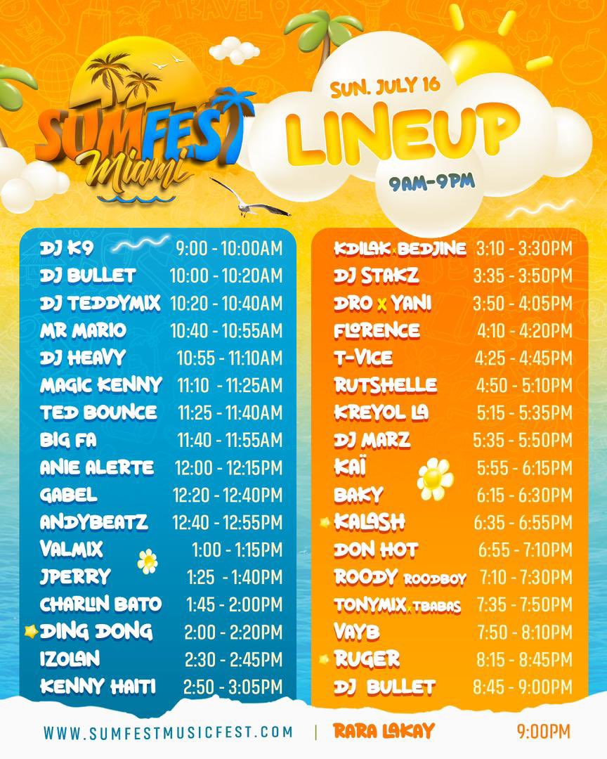 Jhanedouze on Twitter "Sumfest Line Up SumFestHT https//t.co