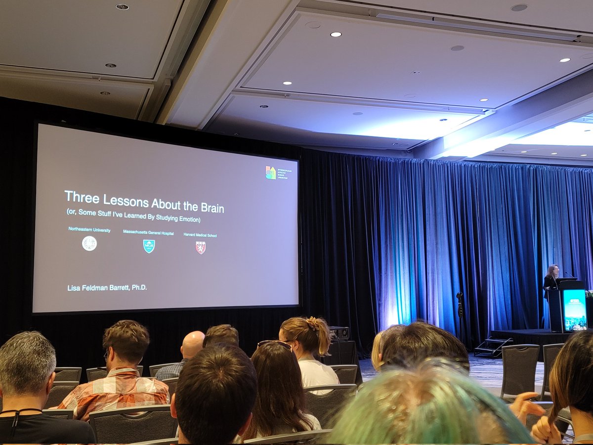 ZigmanLab's tweet image. @ssibsociety #SSIB2023 MARS lecture by #LisaFeldmanBarrett