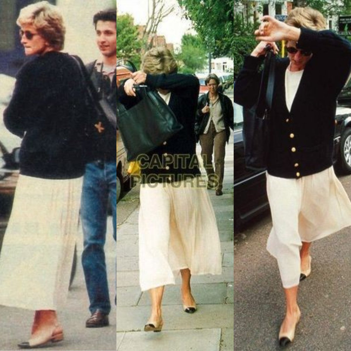 First photo is new for me, i found it in an old pile of clippings I am going through at the moment.
#princessdiana #ladydiana #PrincessofWales #royalfashion #paparazzi