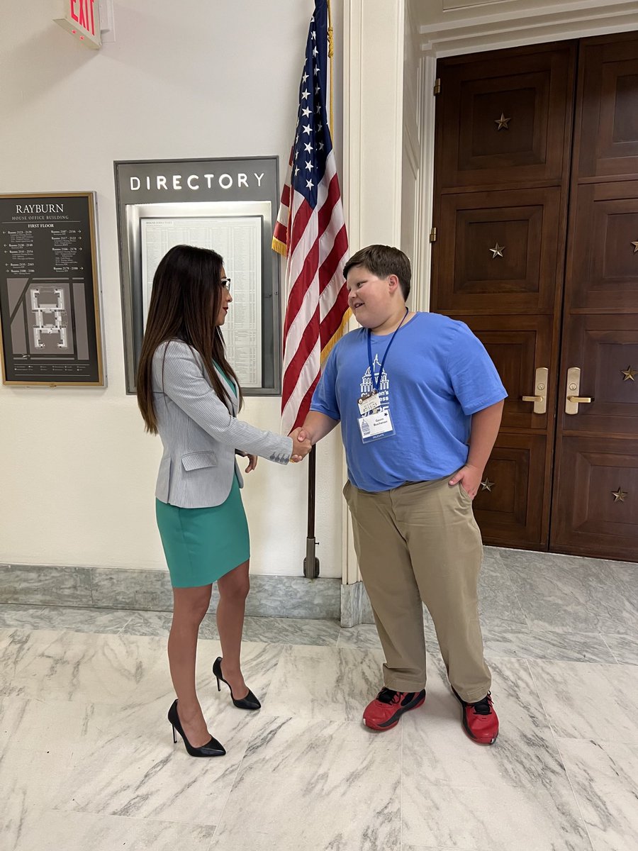 RepBoebert's tweet photo. It was an honor to meet Gavin from Montrose in our nation’s capital. 

Keep fighting, Gavin! https://t.co/u4UwaaDTff