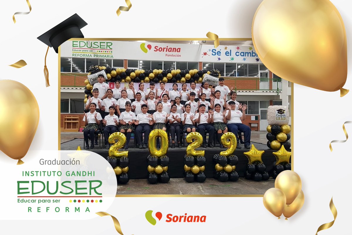 OrgSoriana's tweet photo. 💬 Este tuit se comenta con un mensaje de felicitación para la primera generación de graduados de EDUSER, que con esfuerzo y dedicación hoy oficialmente concluyeron sus estudios de primaria y siguen en busca de la meta que llevan en su camisa.
#EDUSER📚 https://t.co/NcRh3LQ6Cc