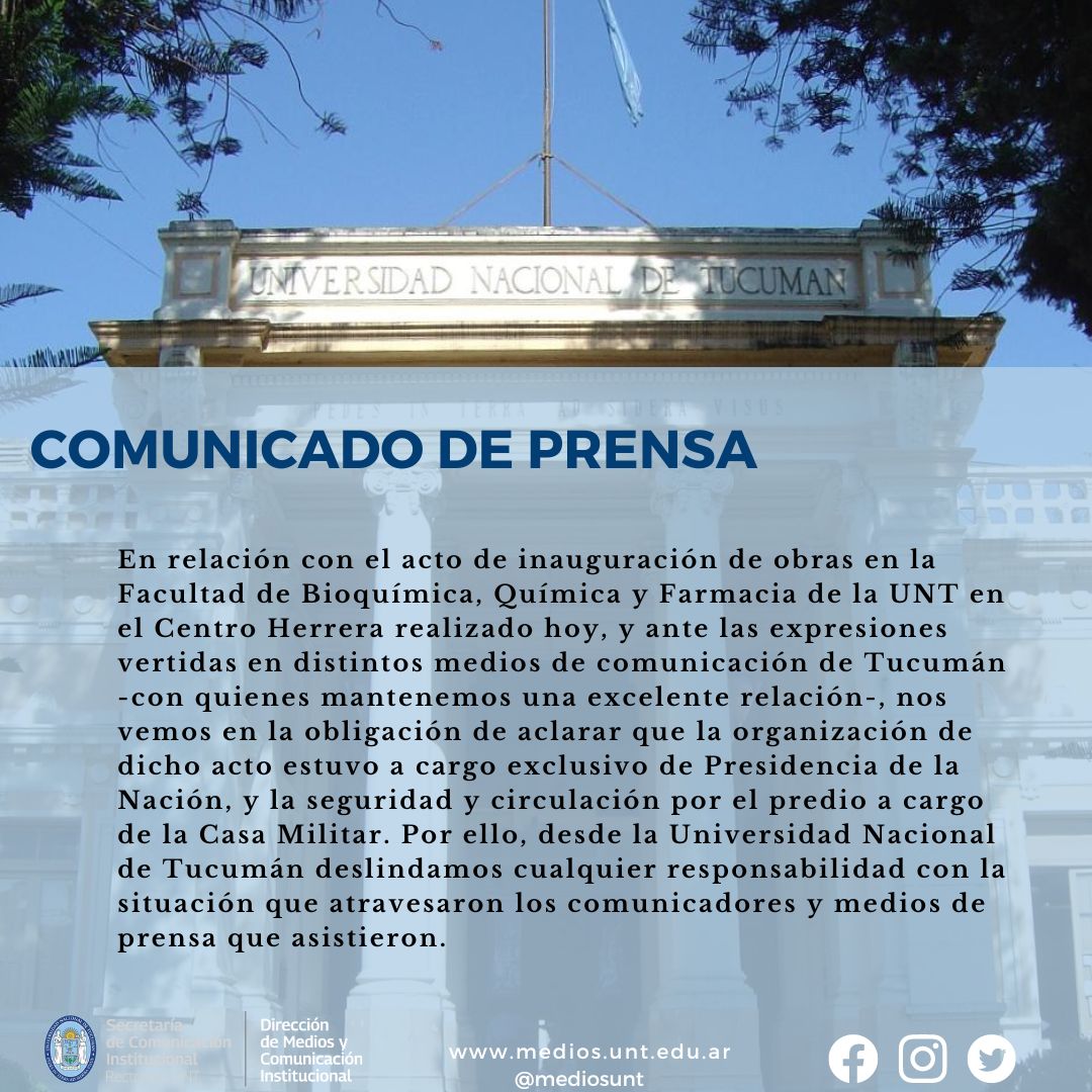 Que fácil es "Lavarse las manos" y no asumir la responsabilidad. Su propia casa fue usada para literalmente encerrar a los periodistas de Tucumán solo para que no realicemos nuestro trabajo. Ya nos humillaron muchas veces colocandonos en "corralitos", hoy se pasaron....