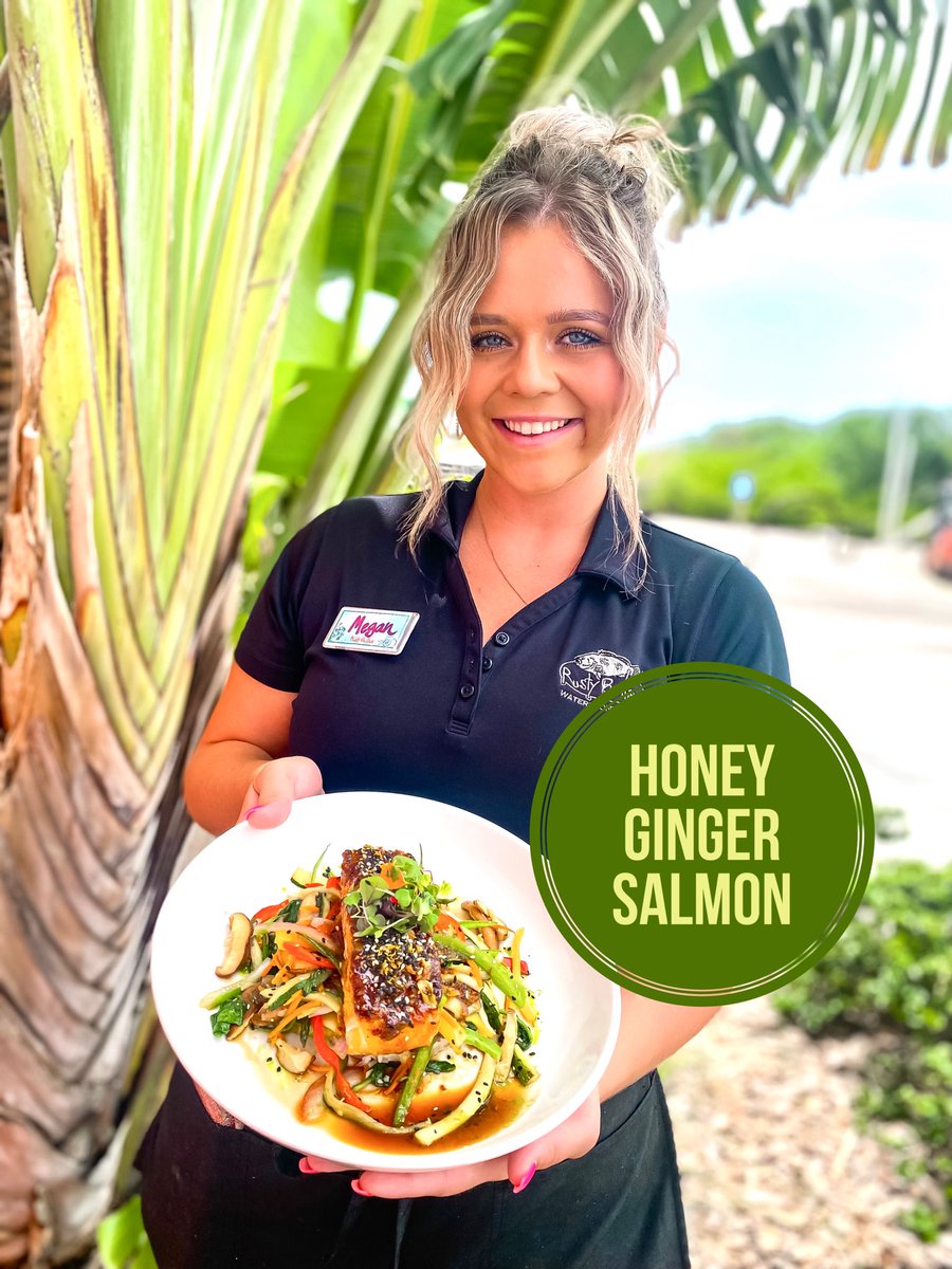 RustyBellies's tweet photo. Tuesday Dinner Special 

Seared salmon in a honey ginger sauce over Jasmine rice and stir fry veggies. Topped with sesame seeds. 

#boat2bellie #feedfeed #dinnerspecial #seafoodie #tasty #tarponsprings https://t.co/pyGBAn280r