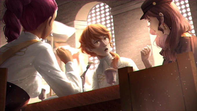 Hi #PortfolioDay! I'm Chloe/Ramyeon and I like to illustrate scenes and paint keyframes!  Looking for work opportunities!  ramyeonguksu.com 