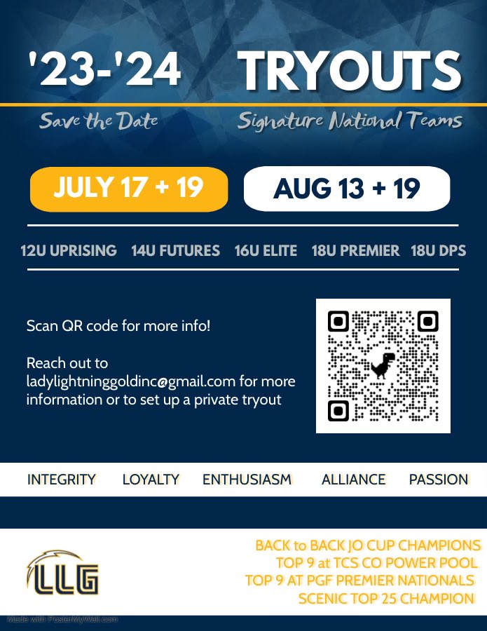 Are you an elite athlete with a growth mindset, insatiable work ethic, desire to play in the top pools in the best events against the toughest competition in the country with the goal of playing in a Power 5 conference? 
Do you align with our core value system-ILEAP?
#getstruck⚡️