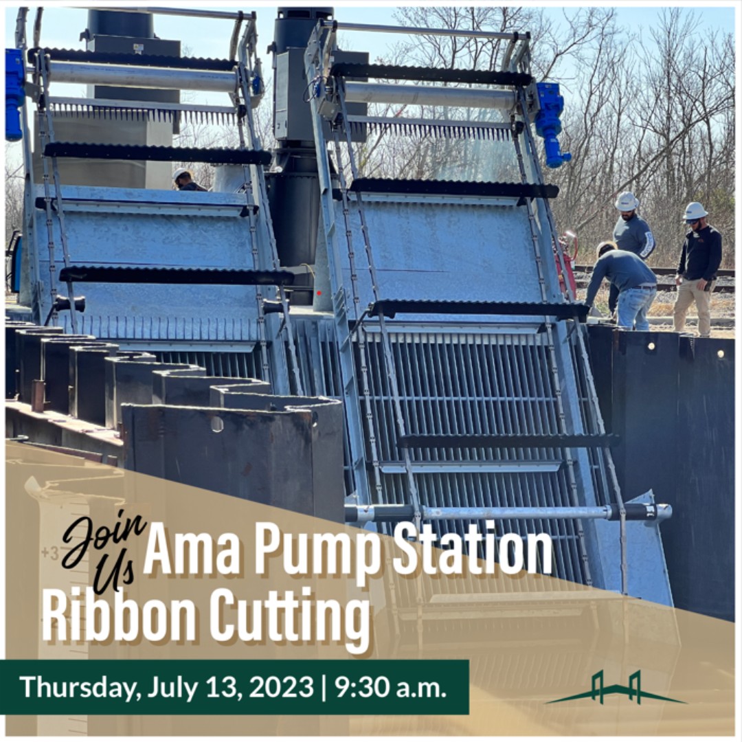 stcharlesgov's tweet photo. Join us Thursday as we celebrate the completion of improvements to the Ama Pump Station! 

The two new pumps bring the station's capacity to over 150,000 gallons per hour, and will tie into future projects that improve drainage for Ama and the surrounding area. #SCPStrong https://t.co/JKw5W94U7O