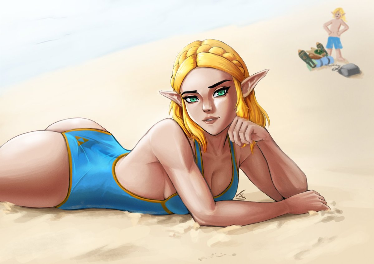 _TheVitus's tweet photo. Beach Zelda https://t.co/x1effp19OA