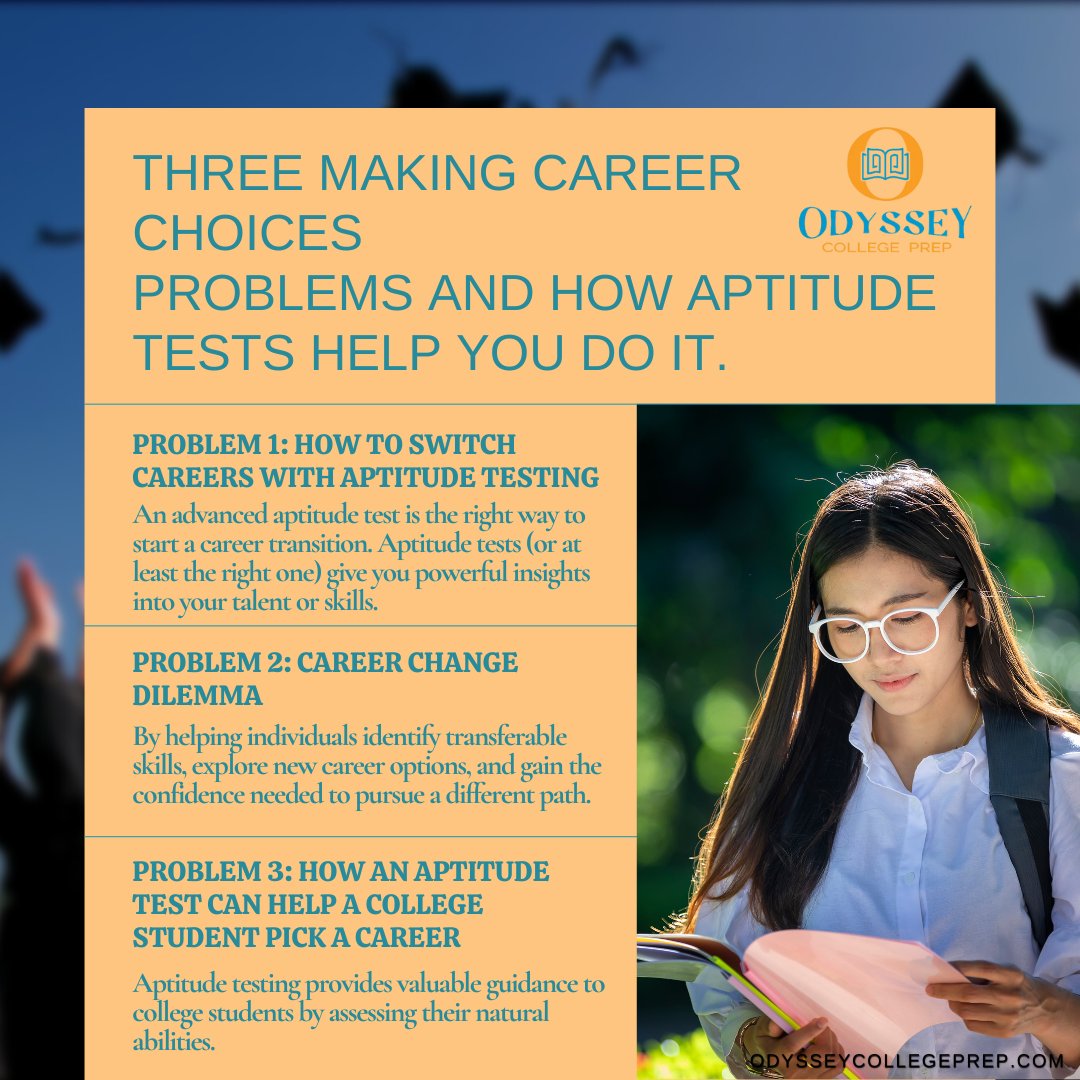 Making Career Choices with Aptitude Testing.

Join our college prep & tutoring programs. Check our website odysseycollegeprep.com

#CollegeEssays #TipsForCollege #CollegeAptitudeTesting #College #AptitudeTesting