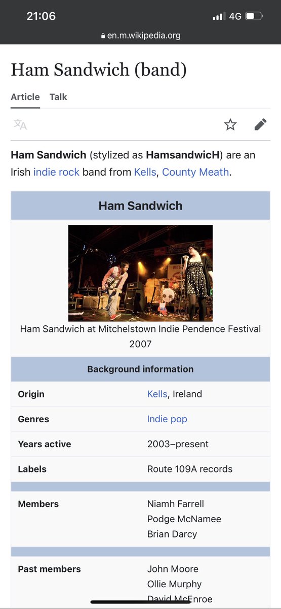 <a href="/anon_opin/">Anon Opin.</a> Irish band called Ham Sandwich. Swear to god it’s the laziest band name ever conceived. It’s like they were looking at the Tesco meal deal they were having during rehearsal and was like YEP, THATS THE NAME.