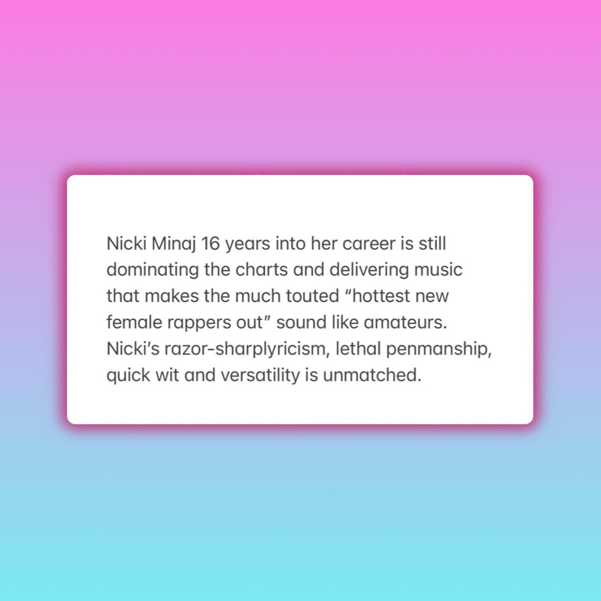 NickiA1barb's tweet photo. Kara B addresses mainstream media’s realization of Nicki Minaj’s impact as a gatekeeper in Hip Hop https://t.co/ieAy6RY5og