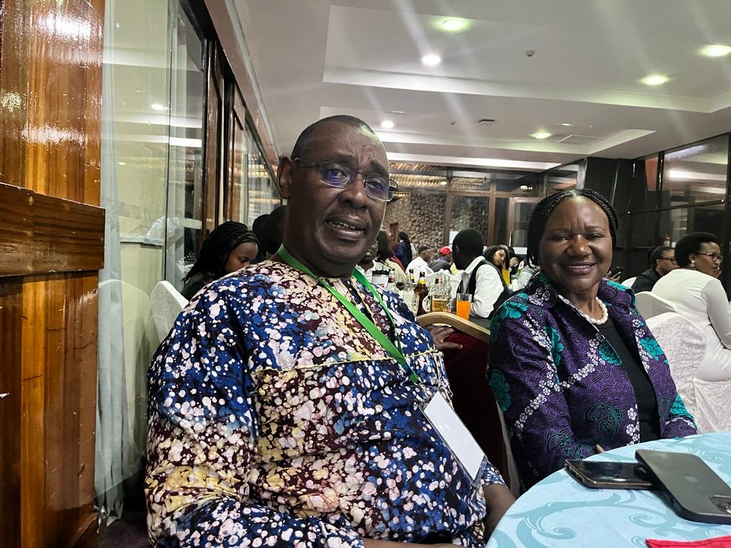 PaulinaElago's tweet photo. With my dear colleague and friend Ken Bagamunda former EAC DG Customs and Trade at the AU-EAC High Level Private sector Forum in Nairobi celebrating African designers at an African fashion show. #africantextileclothingvaluechains #AUCHLPSF #Africandesigns #Africawewant https://t.co/44Bqck2QHs
